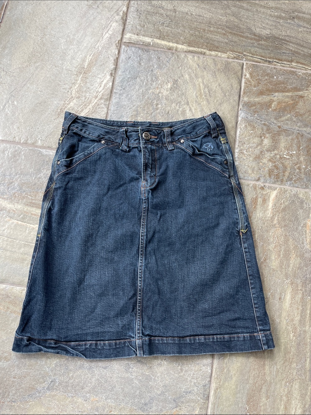 Mountain Hardwear Indigo Denim A-Line Skirt